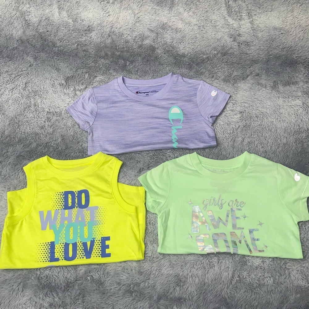 NWOT Bundle of 3 includes two Champion shirt & one tank top Girls Size 5/6
